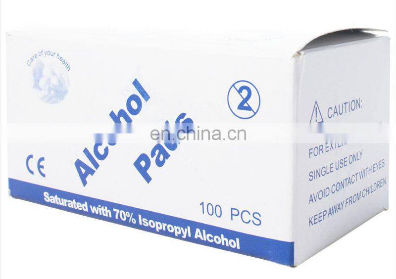 100pcs/box Disposable Alcohol Cotton Pad 6*3cm Medical Alcohol Swab Wipes Piece Antibacterial Skin Cleaning Care First Aid