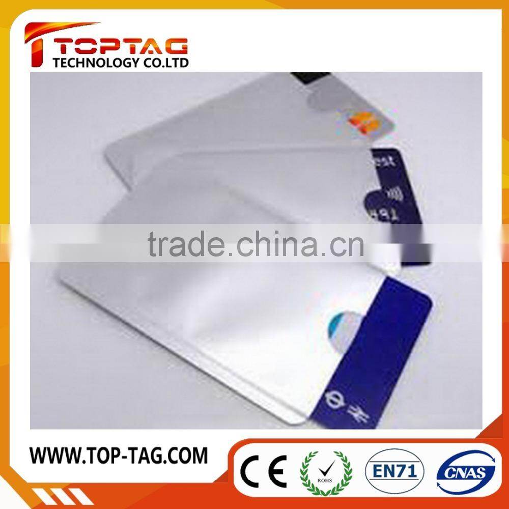 Passport / Credit card protector Aluminum foil rfid blocking card sleeve