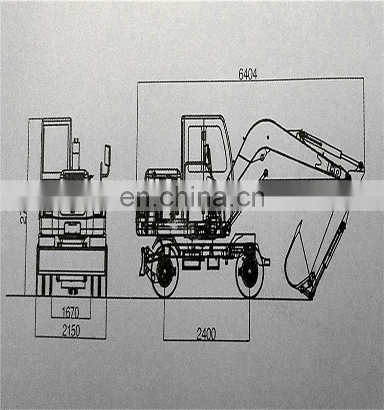 Construction machinery cheap 7.5T wheel excavator for sale