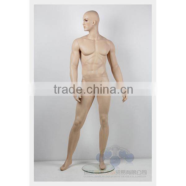 Glossy white fiberglass male mannequin for window display