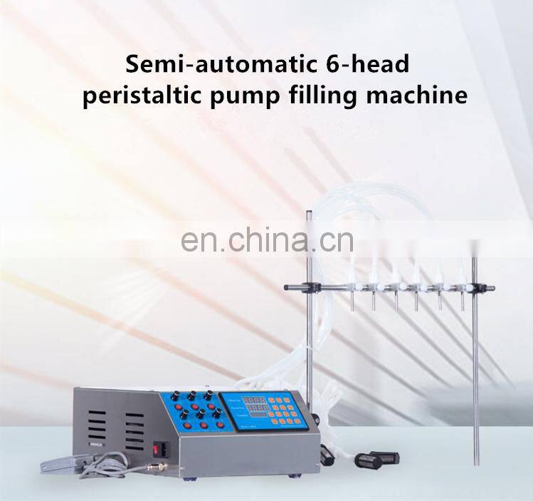 6 Heads High Accuracy Liquid Quantitative Filling Machine For Eye Drop Essential Oil Liquid Perfume Bottles Water