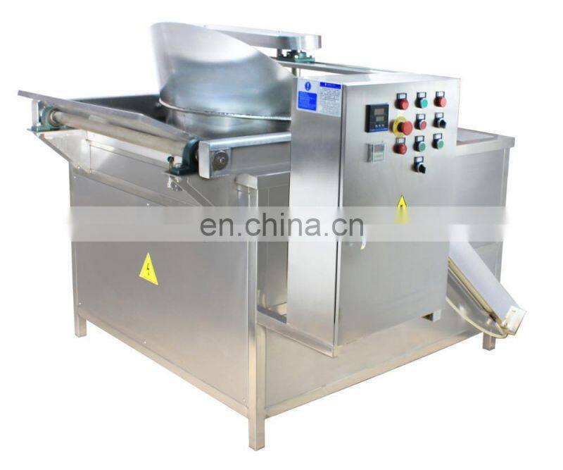 Automatic commercial nuts frying machine auto industrial ground nut peas corn gas electric batch oil fryer cheap price for sale