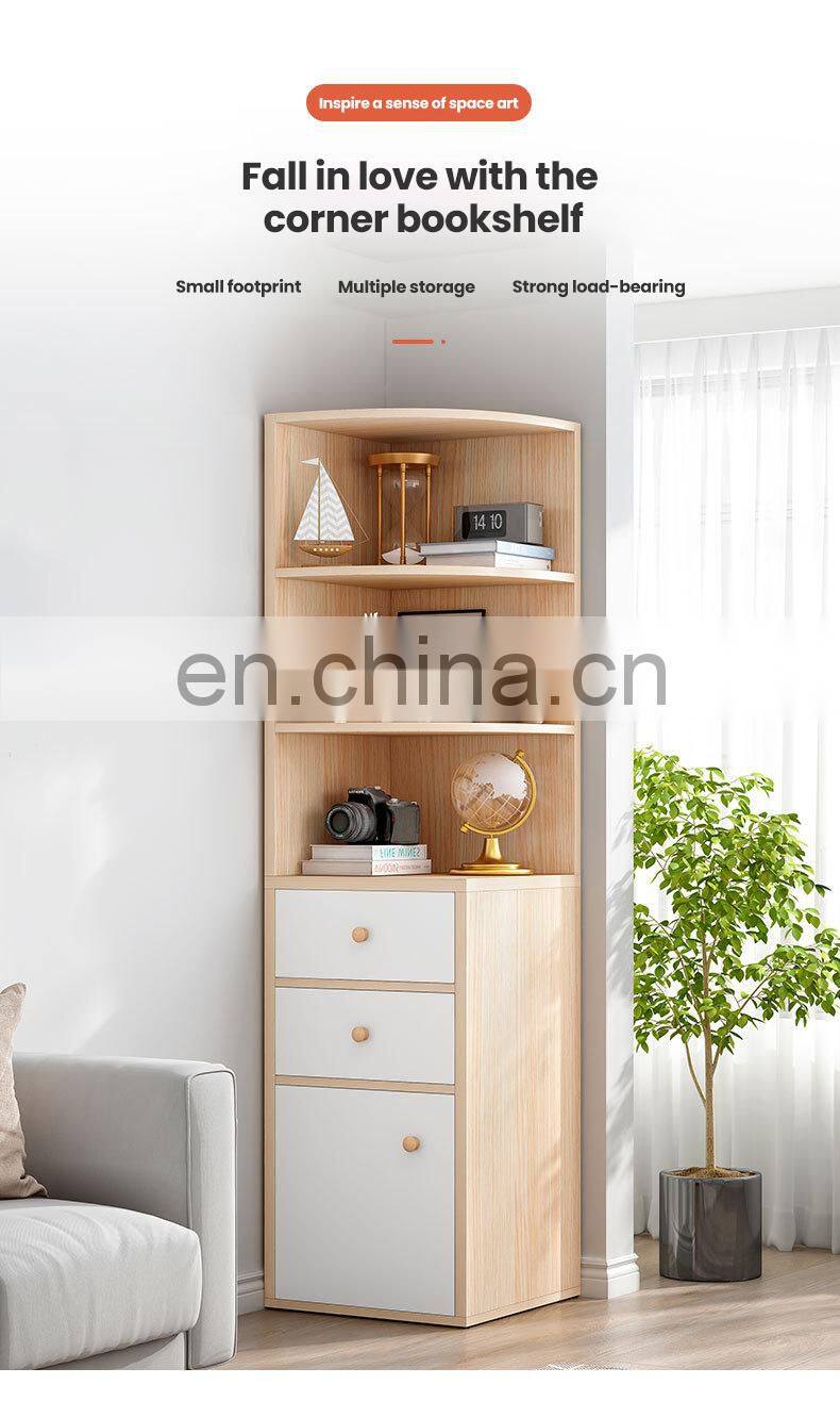 Home modern design Multifunctional furniture Quality Corner Cabinet Living Room Solid Wood Corner Cabinet