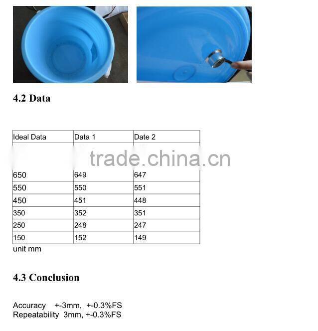 F500 ultrasonic sensor receiver transmitter water level meter liquid level measurement sensors with no drilling hole