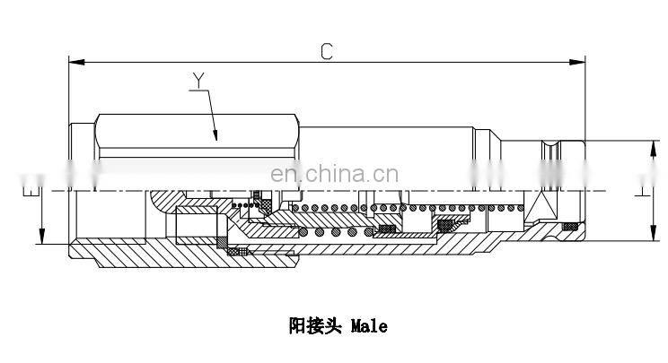 1/2 body 3/4 SAE male coupling connect under pressure for skid steer loader hydraulic power transmission