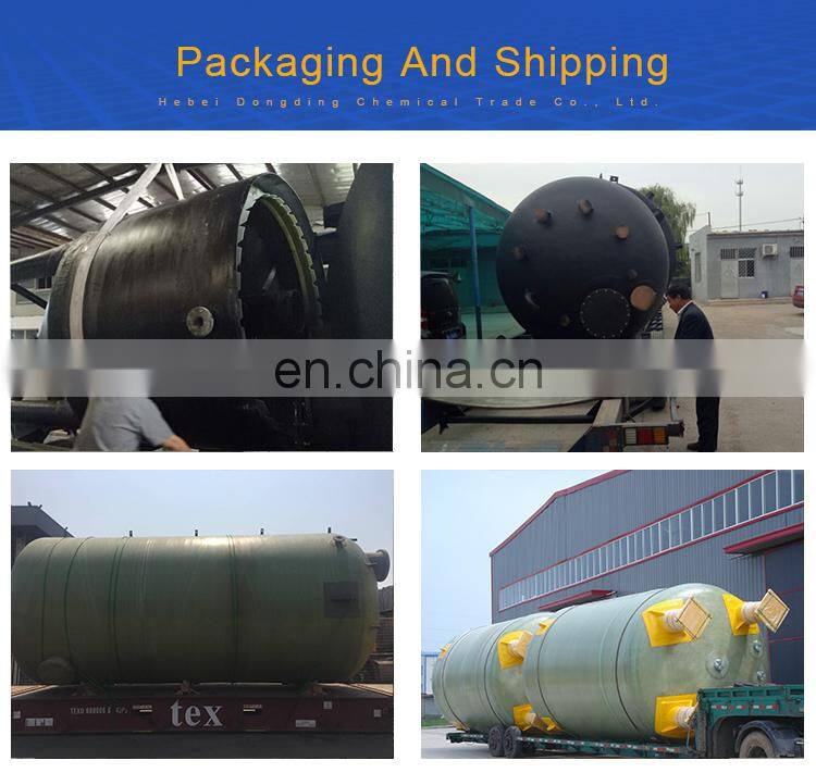 1000m3 fiberglass horizontal frp grp Hydrochloric acid storage tank
