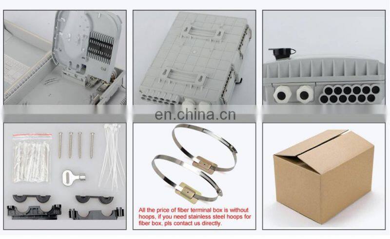 Optic Fiber Termination Box Grey/Black Color FTTH Distribution Box