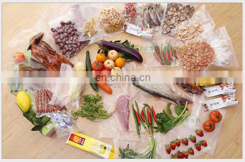 cheap heat seal transparent frozen food vacuum bag plastic packaging