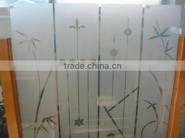 Acid etched glass /satin etched glass/ frosted obscure glass