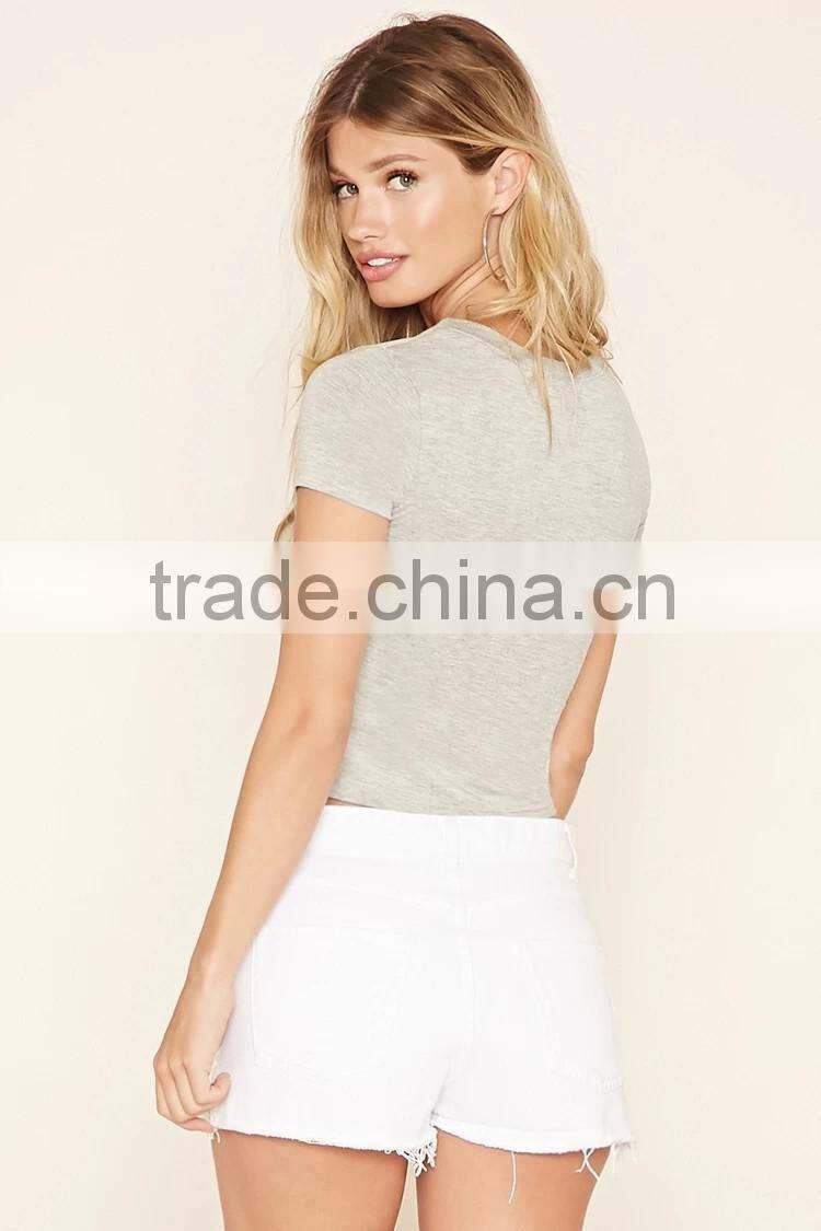 New fashion printed crop tops cotton tops ladies tops women tops