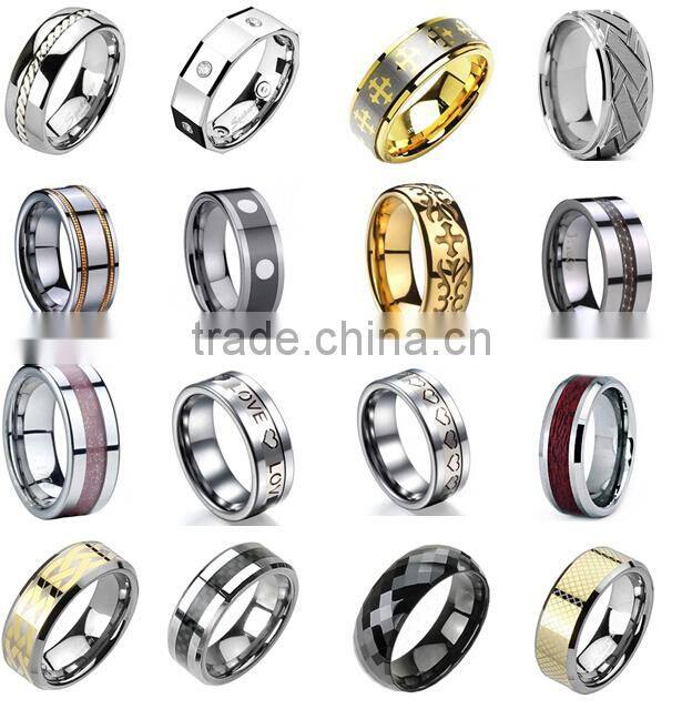 Ceramic 6mm Comfort-Fit Satin-Finished Round Edge Design Ring