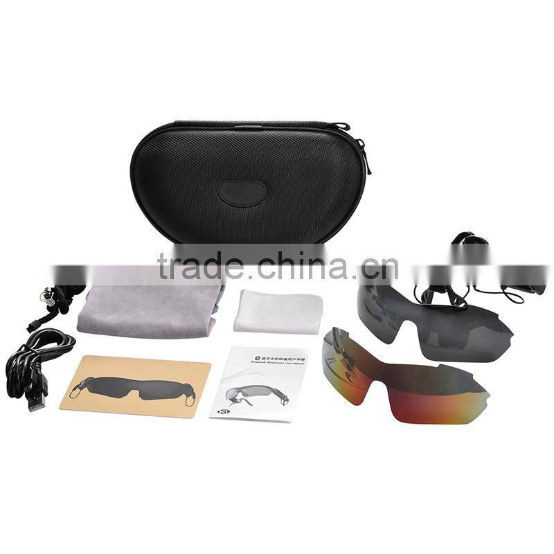2014 New Launched Fashionable High Quality Sports Sunglasses with Bluetooth Receiver