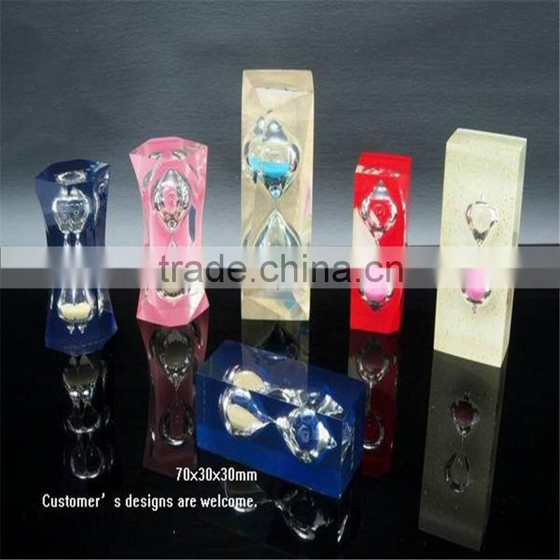 Clear crystal paperweight for table decoration