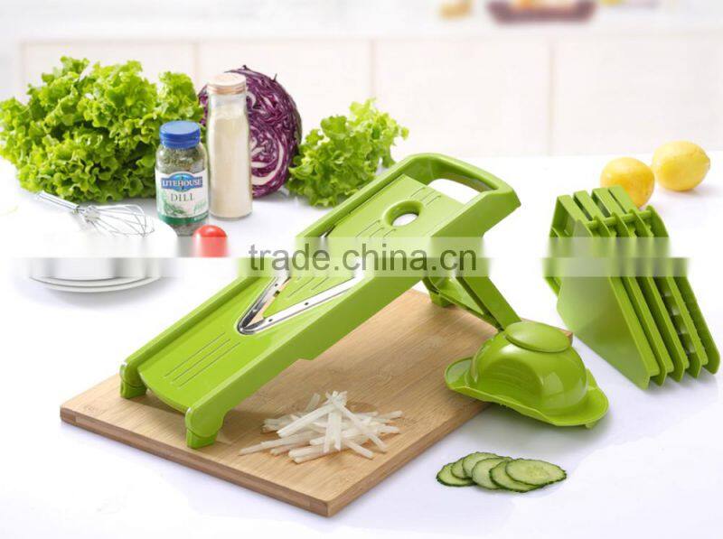 Multifunctional 5 in 1 V slicer manual kitchen mandolin slicer/kitchen gadget