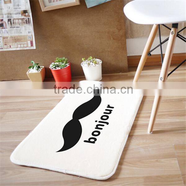 40*60cm home cute design anti slip polyester custom floor mat
