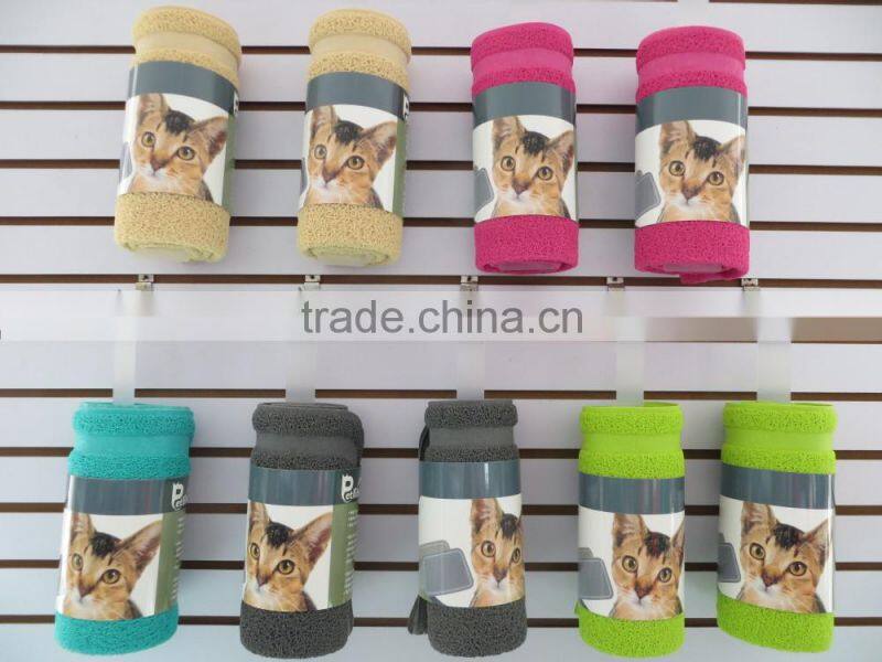 lovely paw prints cat mat/pvc cat litter catcher mat/cat toilet mat