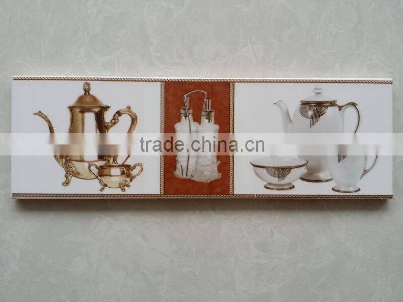 3D inkjet digital bathroom border ceramic tile