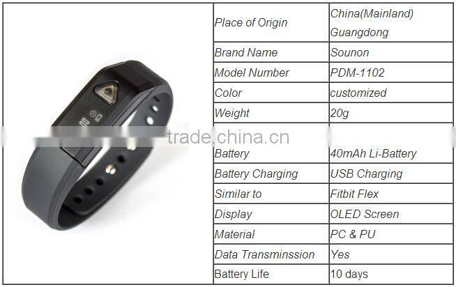 2016 Top Sale Bodybuilding and Fitness Pedometer Tracker & Sleep analysis Smart Bracelet