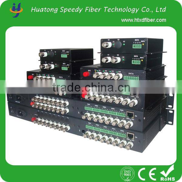 Video Data Optic Transceiver 16 Channel Video Data optical fiber transmitter and receiver