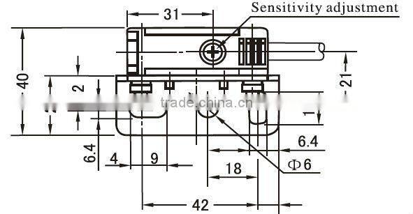 5 wire NO+NC AC+DC 50CM light detector photoelectric sensor E3JK-DS50M1