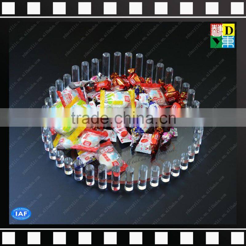 Hot sale Clear Acrylic serving trays sets with printing pattern