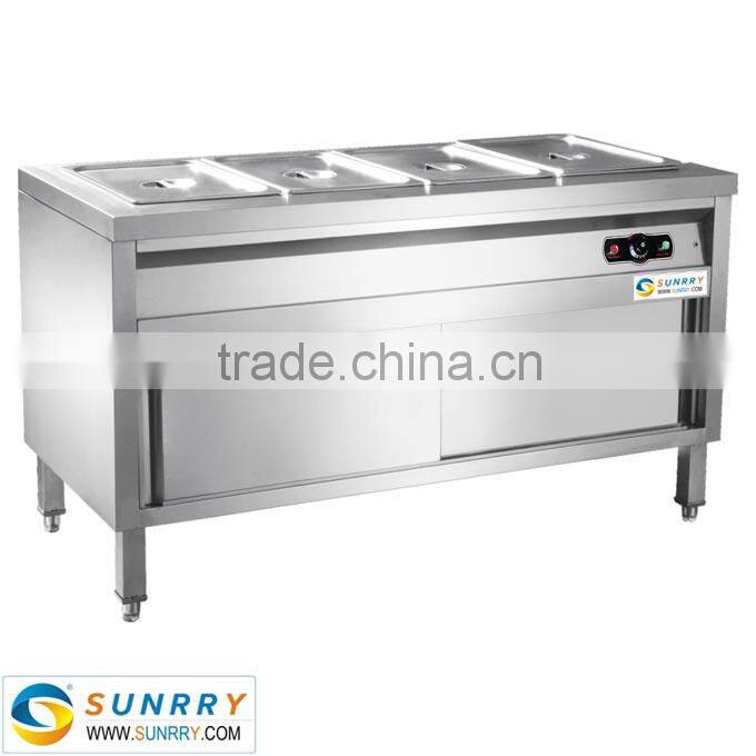 Stainless steel electric commercial plate electric soup warmer beauty buffet cart