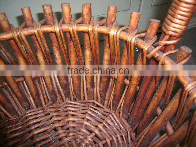 2013 new product oval brown willow basket with handle