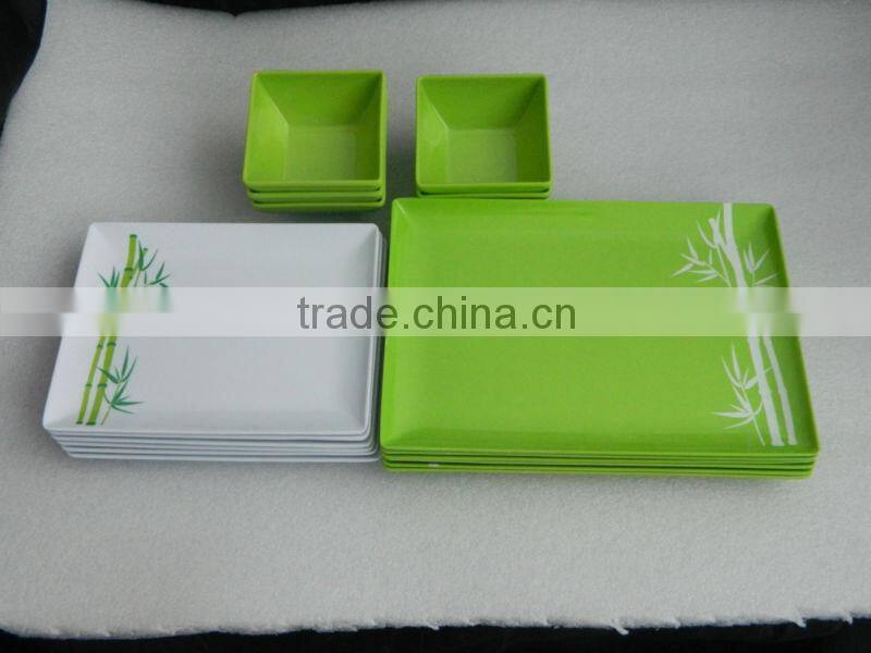 Plastic melamine salad mixing spoon for western country