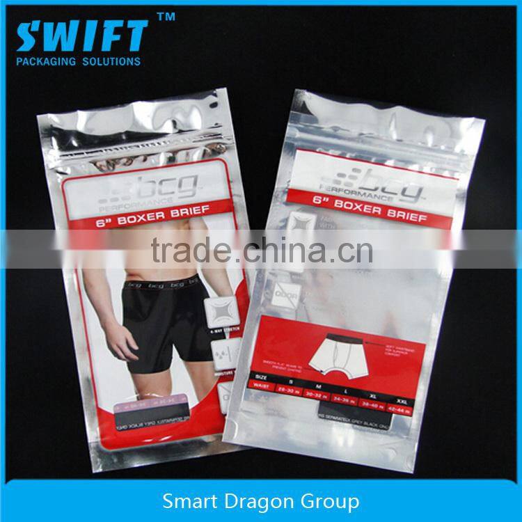 Manufacture Garment Packaging Bag With Resealable Zipper