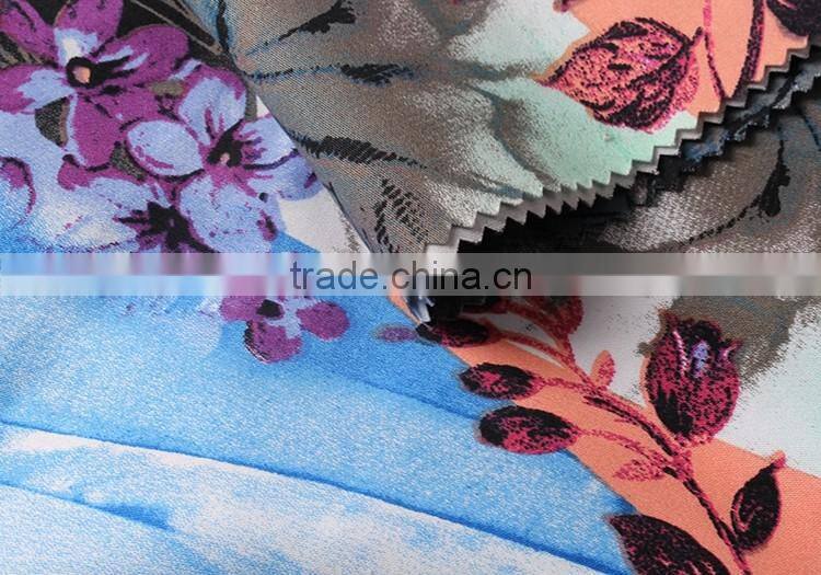 hot sales digital printed cotton spandex satin fabric