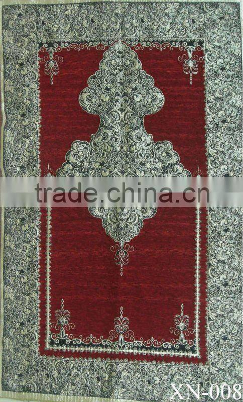 Indonesia Colorful New Muslim Yarn-dyed Jacquard Complicated Design Chenille Fashion Prayer Rug XN-008