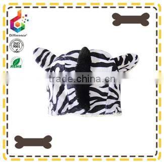 The warm zebra pattern dog hat