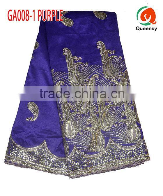 2015 new design african silk george wrappers, fashion silk george GA008