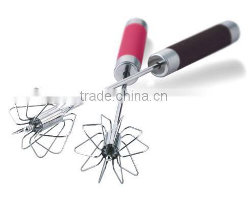 Rotary Turbo Whisk Turbo Miracle Egg Beater Stainless Steel Turbo Hand Whisk