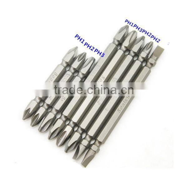 8size=one set Double Head Phillips Slotted Screwdriver Bits Electric Screwdriver Head AR-20