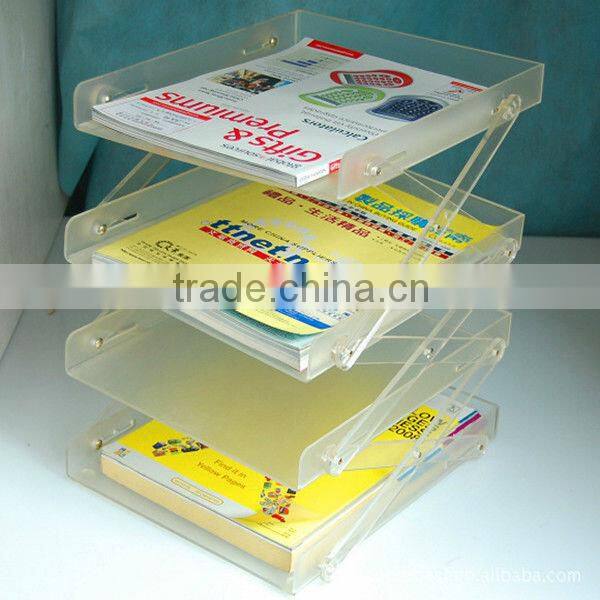 acrylic shelf for book, magazine