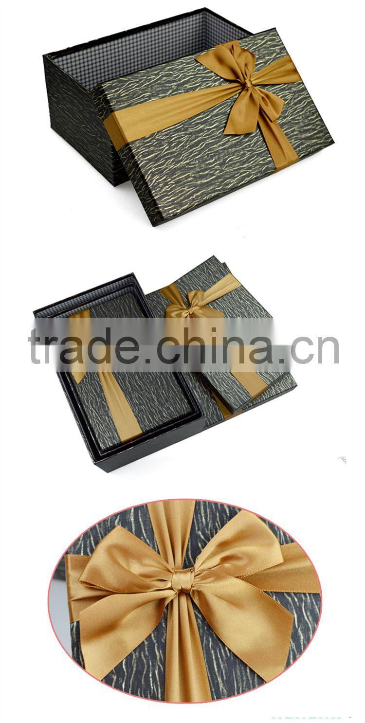 Custom Logo Printed Black Decorative Cardboard Gift Boxes