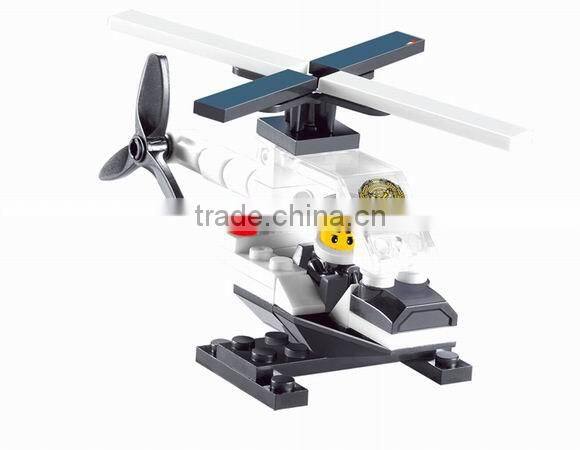 Factory price Hot sale police helicoper block toy