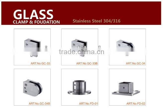 Stainless steel glass clamp for Balustrade
