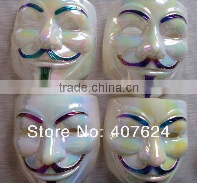 Plastic Gold Silver Color Party Cosplay V For Vendetta Mask