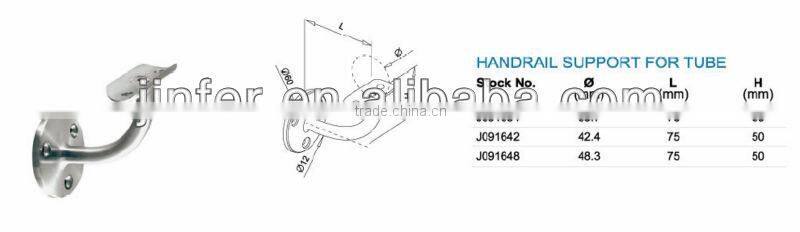 Stainless steel wall mounted handrail bracket, stainless steel wall handrail bracket, handrail support, wall mount handrail brac