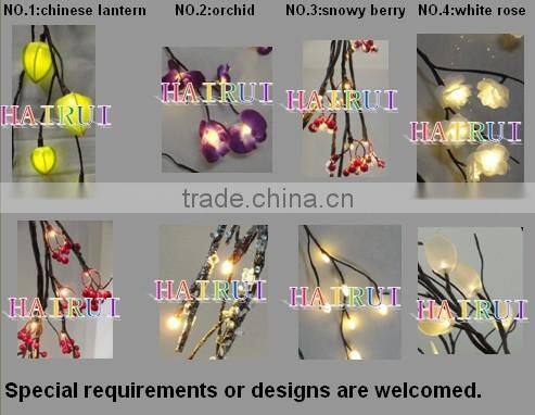 Snowy Twig Garland Indoor/Outdoor Lighted White LED Lights Home Decor