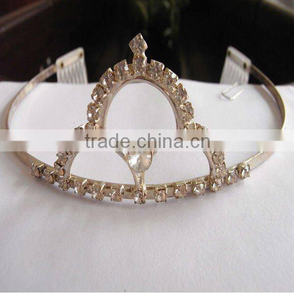 fashion zinc alloy gold pageant crown wholesale