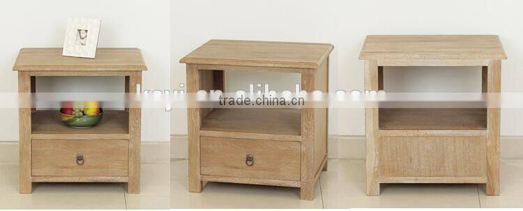 Wooden Antique Bedroom One Drawer Beside table /Cabinet(DT-1024-OAK)