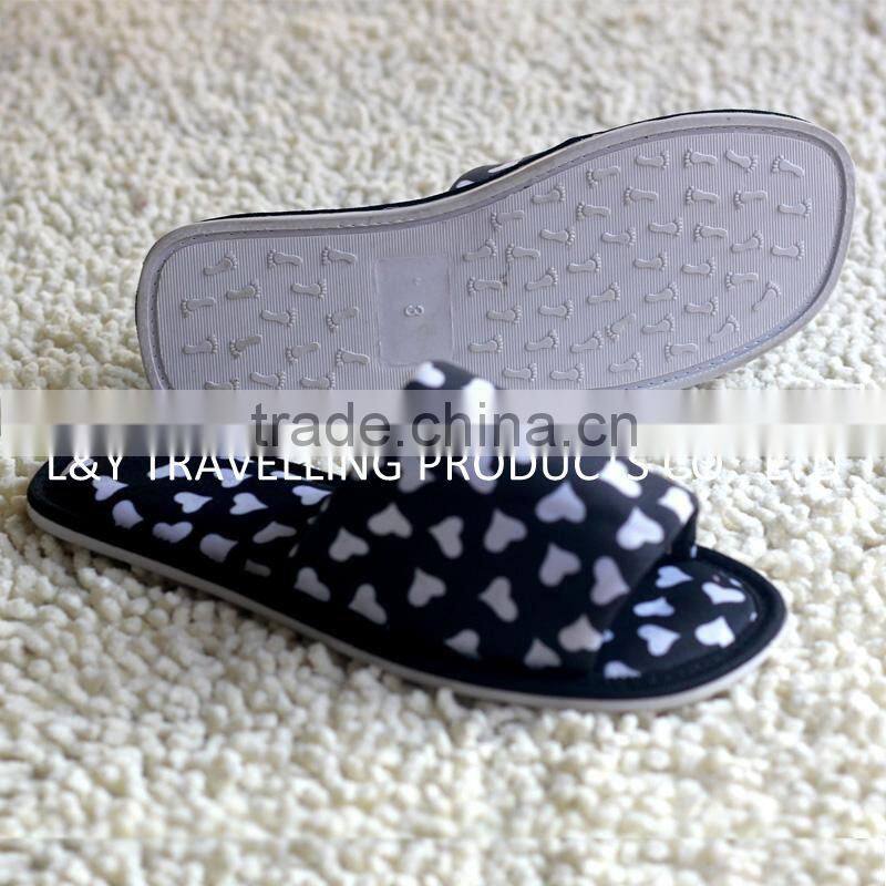Colorful printing close toe women indoor flat slippers