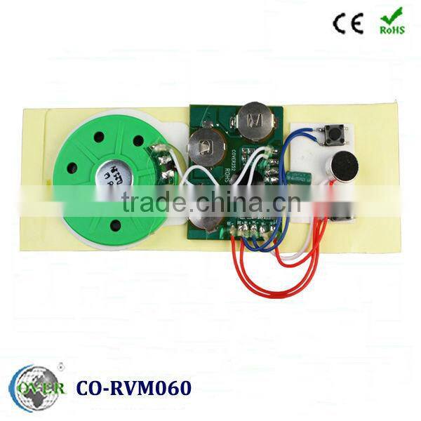 Scribing recordable sound modules for greeting card