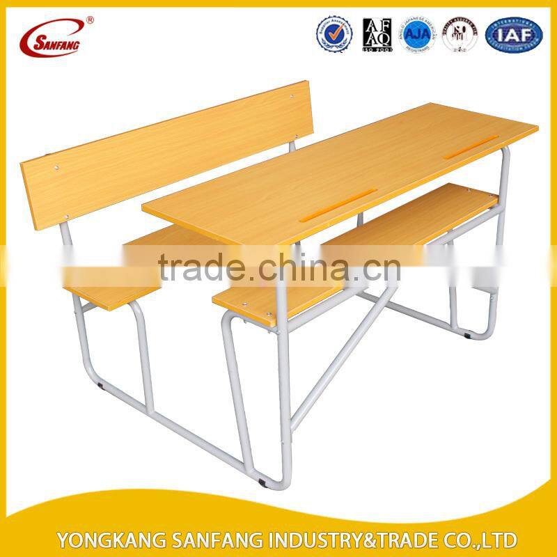 Multifunctional double school desk school desk and chair with Panel school desk and chair set