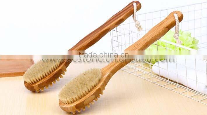 Bamboo Body Spa Massager Brush with Bristle