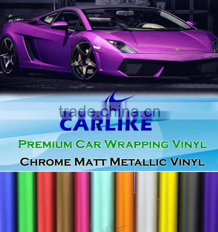 High Quality Grey Metallic Chrome Matte Sticker Car Wraps Vinyl