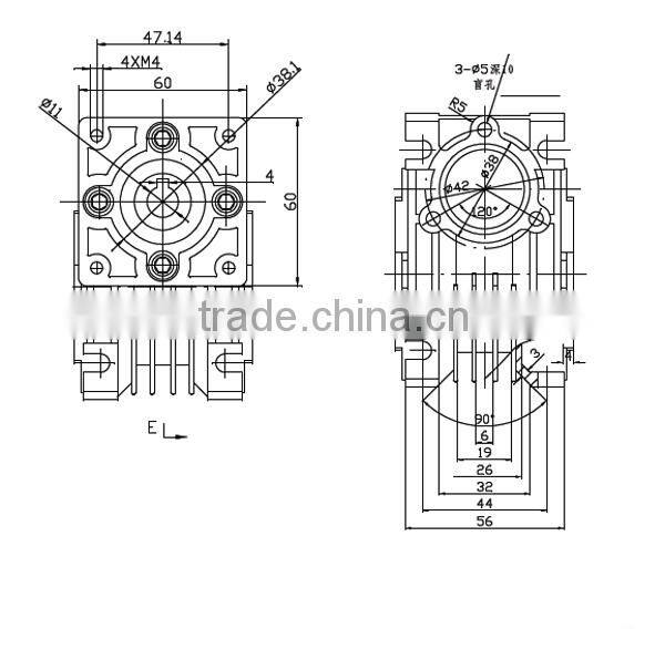 57HS11242A4J-3-RV3020 112mm 4.2A nema 23 high torque geared stepper motor